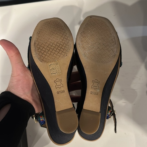 Tory Burch Sonoma Platform Wedge Sandal Size 9.5 - Picture 5 of 7